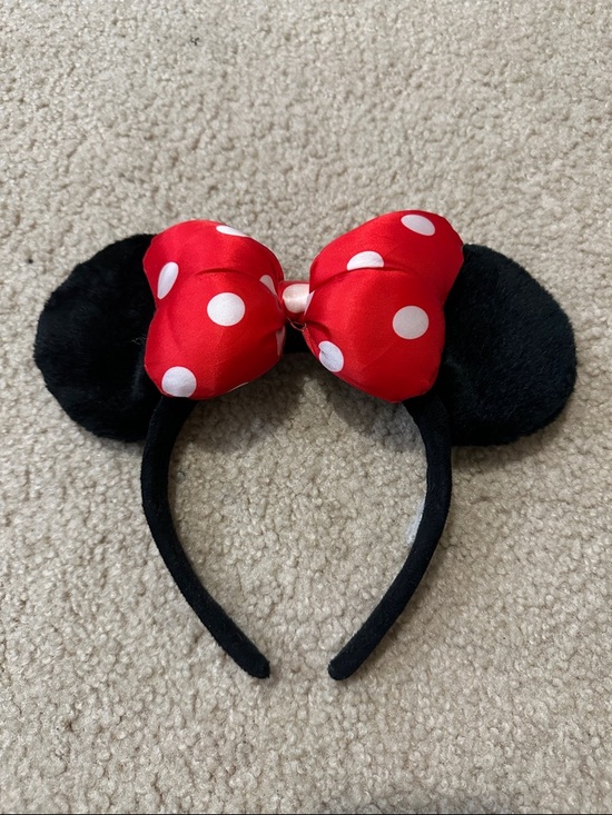 Disney Accessories - Disney Parks Black Classic Minnie Mouse Ear Headband with Red Polka Dot Bow
